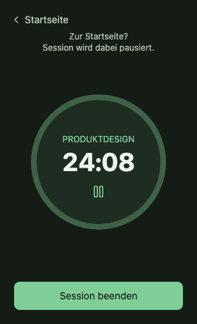 Tempo erfasst eine Produktdesign-Session im dunklen Erscheinungsbild